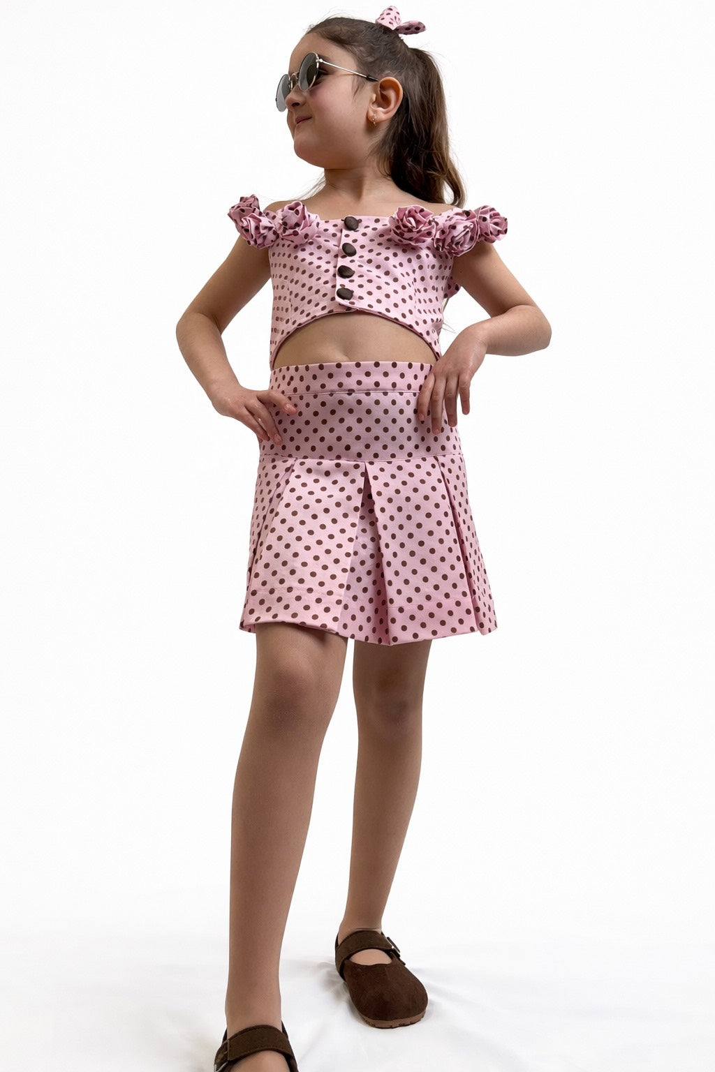 Pink Polka Dot Two-Piece Set