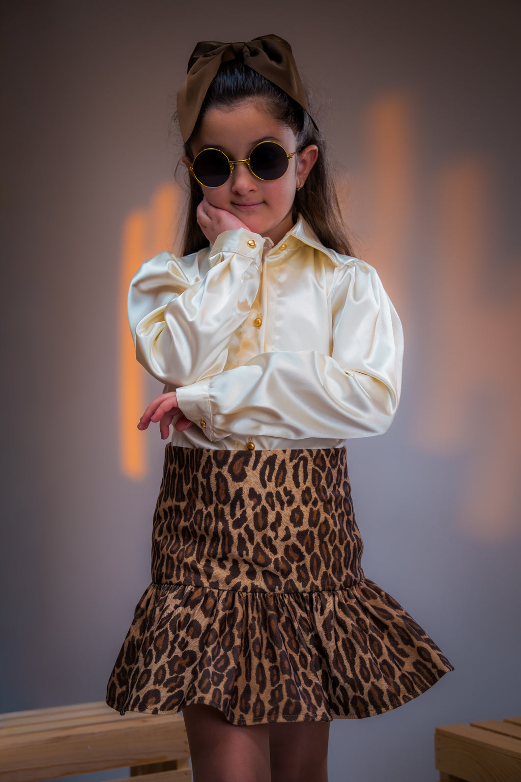 leopard-print skirt