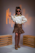 leopard-print skirt